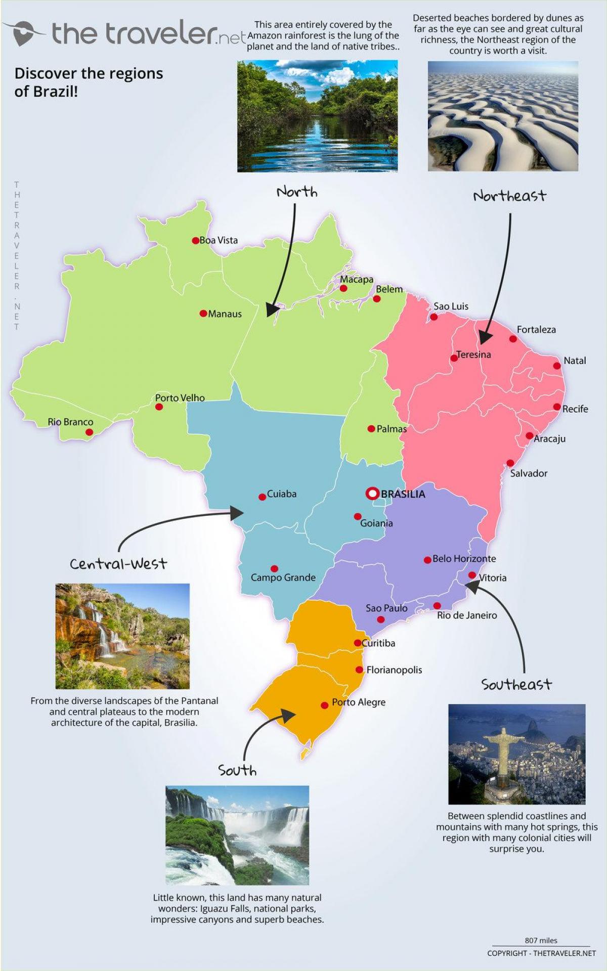 map of Brazil attraction