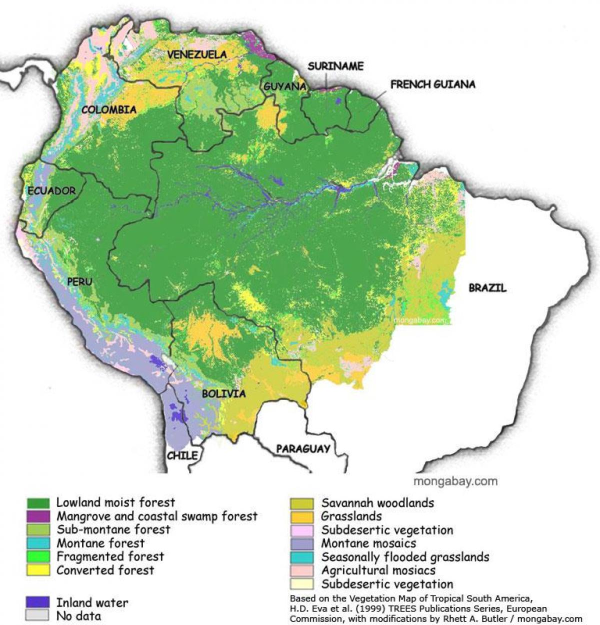 map of Brazil forests