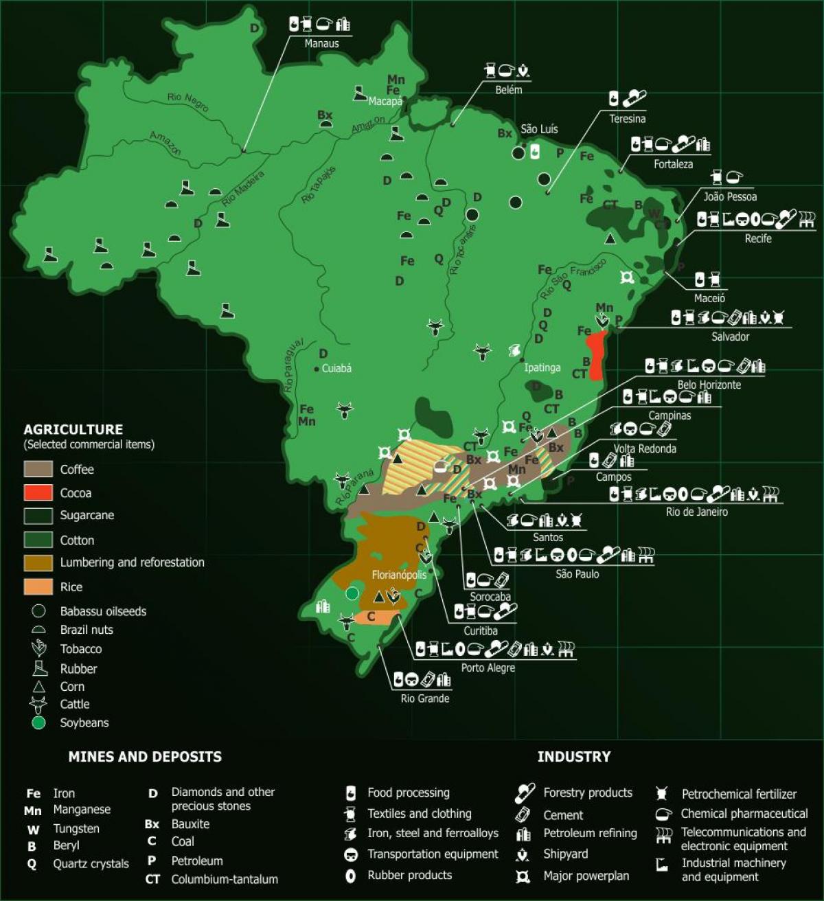 map of Brazil natural ressources