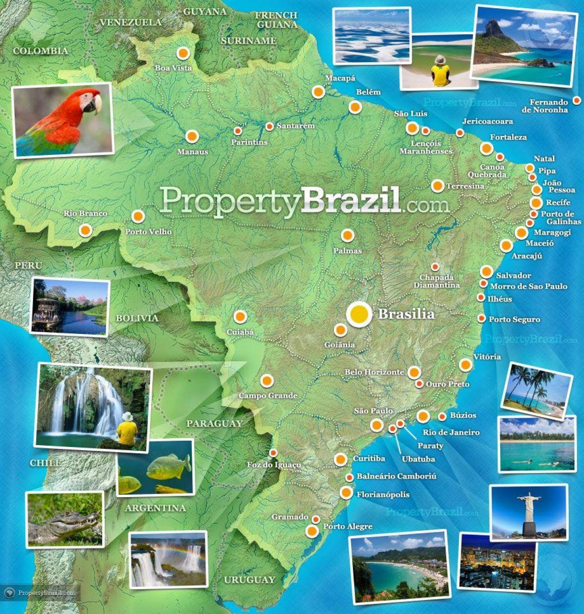 tourist map of Brazil