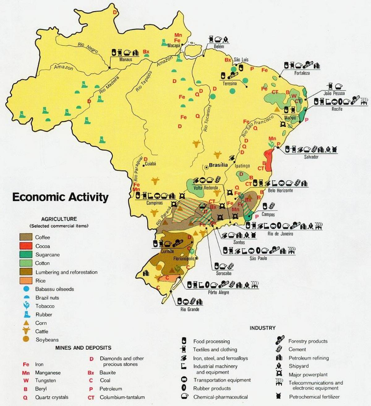 economic map Brazil