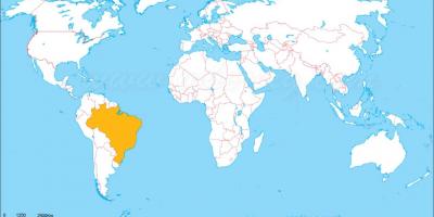 Location of Brazil on world map