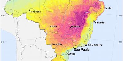 Map of Brazil sunshine