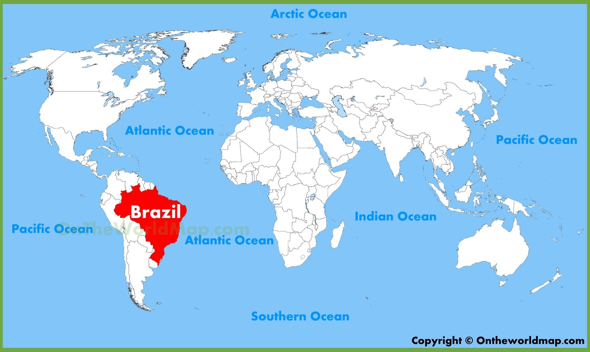 World Map Brazil Map Of World Brazil South America Americas