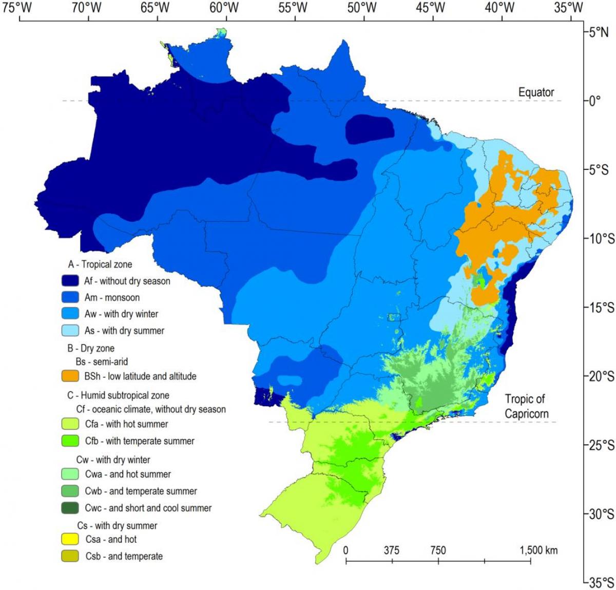 climate map Brazil