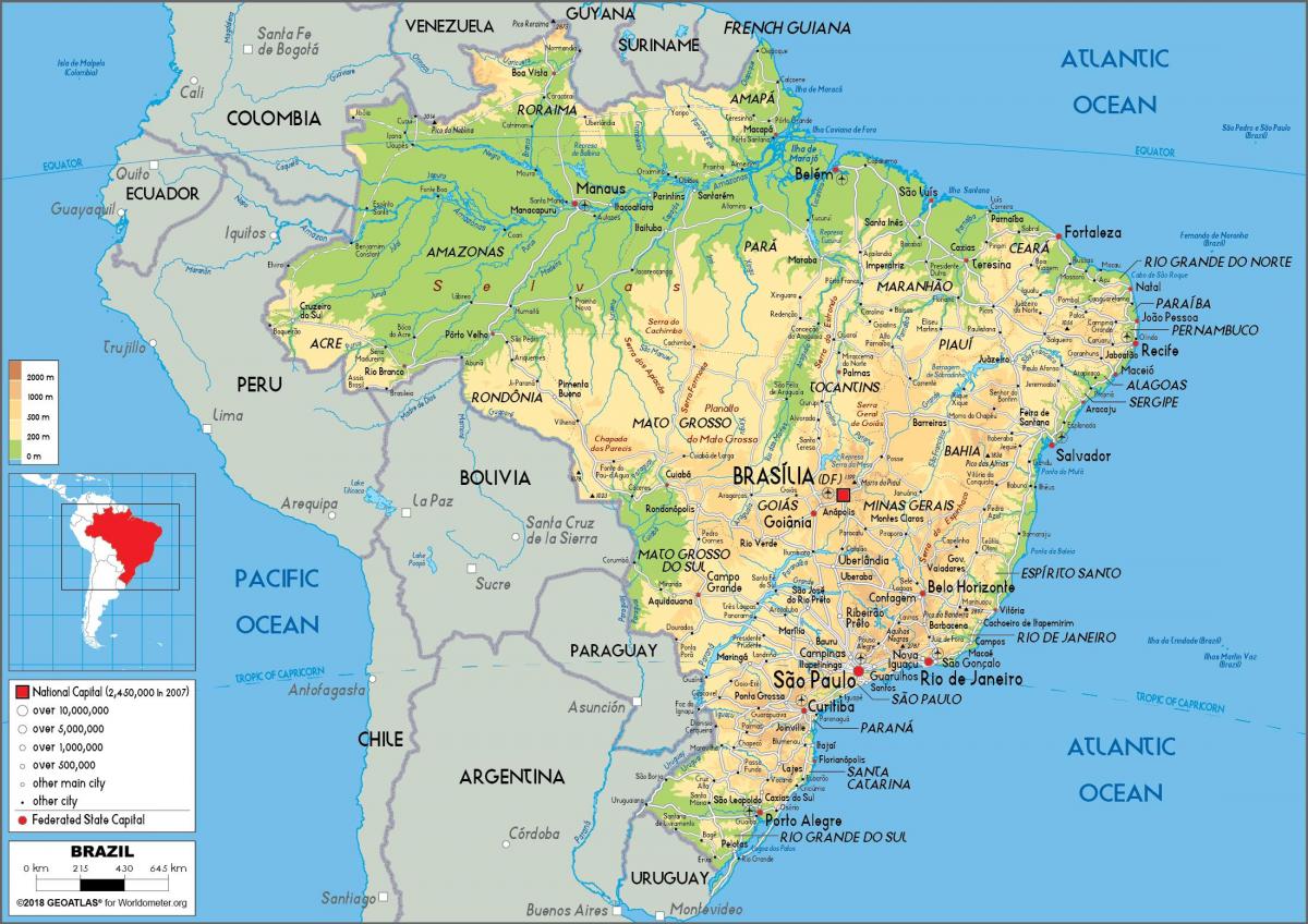Brazil geography map