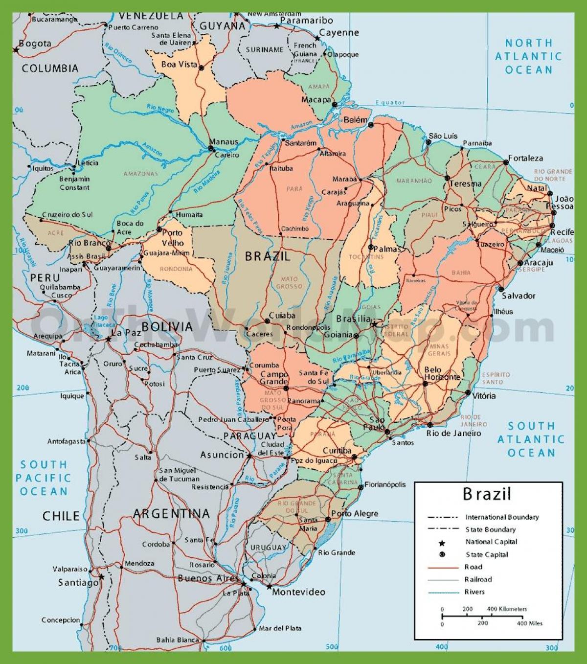 political map Brazil
